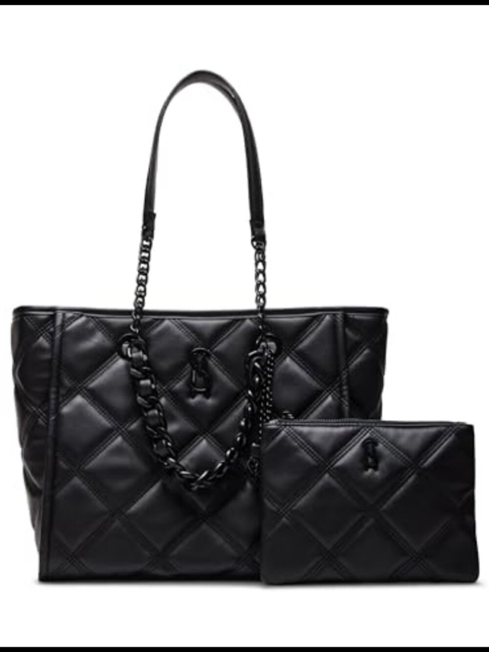 Steve Madden BKATTT Tote Bag with Removable Pouch